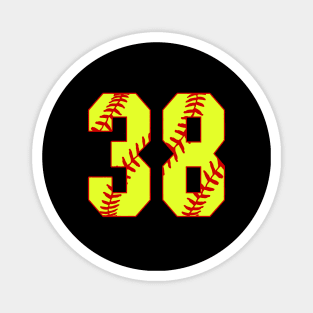 Fastpitch Softball Number 38 #38 Softball Shirt Jersey Uniform Favorite Player Biggest Fan Magnet